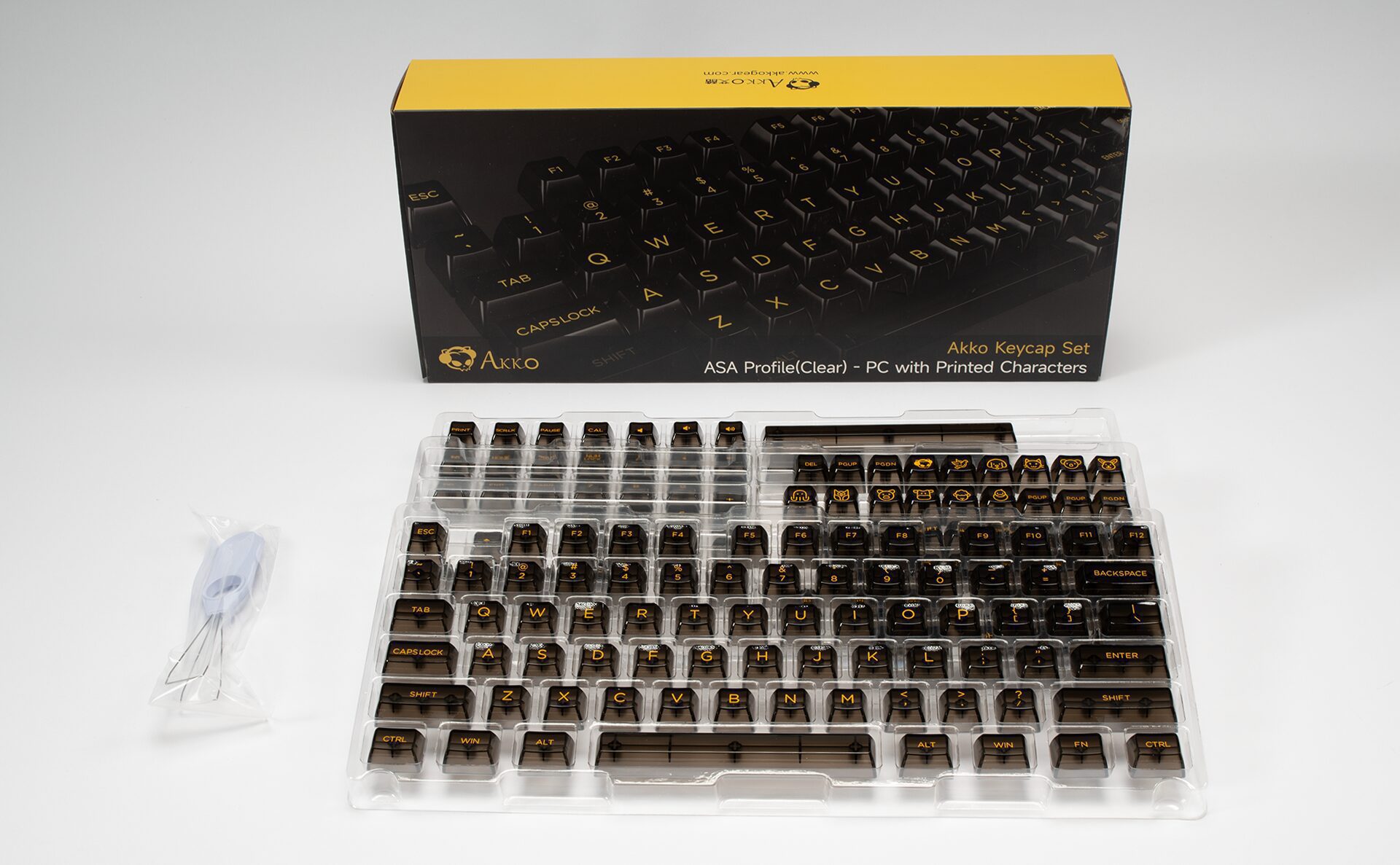 Akko ASA Clear Keycap Set 155-Key Transparent Backlit Keycaps for ANSI Layout 61 87 104 108 MX Switches Mechanical Keyboard Akko ASA Clear Keycap Set 155-Key Transparent Backlit Keycaps for ANSI Layout 61 87 104 108 MX Switches Mechanical Keyboard