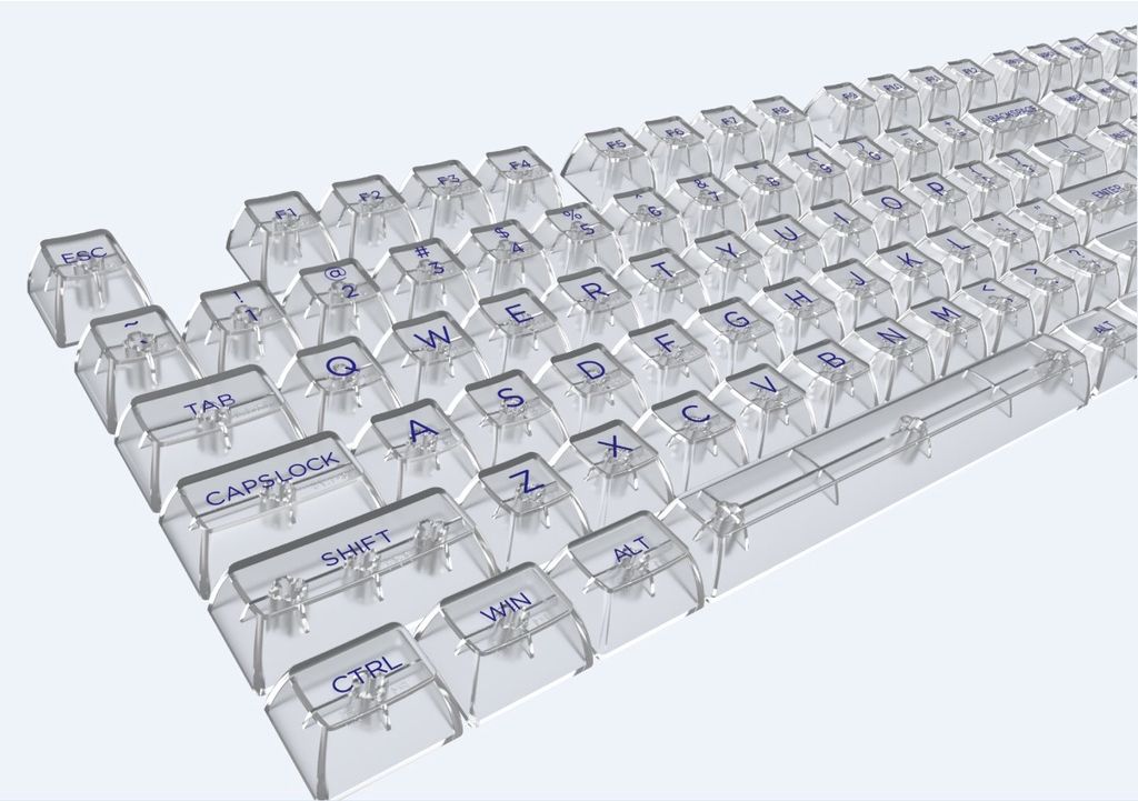Akko ASA Clear Keycap Set 155-Key Transparent Backlit Keycaps for ANSI Layout 61 87 104 108 MX Switches Mechanical Keyboard Akko ASA Clear Keycap Set 155-Key Transparent Backlit Keycaps for ANSI Layout 61 87 104 108 MX Switches Mechanical Keyboard