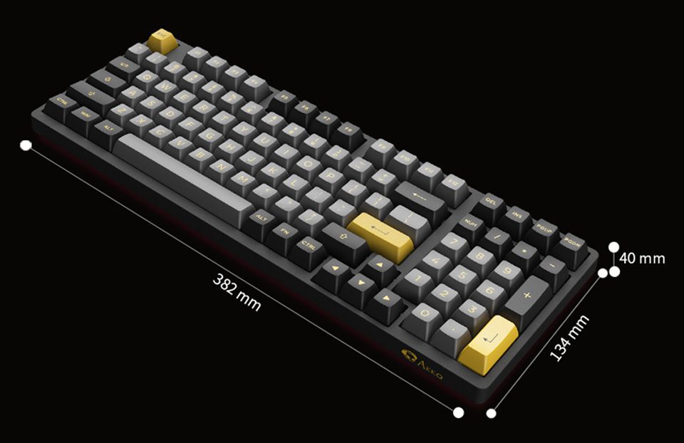 Akko 3098N Black&Gold RGB Backlit Hot-Swap Wireless Mechanical Gaming Keyboard Multi-Modes BT5.0/2.4GHz/USB-Type C for Mac/Wins Akko 3098N Black&Gold RGB Backlit Hot-Swap Wireless Mechanical Gaming Keyboard Multi-Modes BT5.0/2.4GHz/USB-Type C for Mac/Wins
