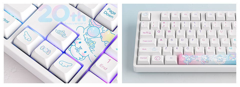 Akko 5108B Plus Cinnamorol 20th Anniversary RGB Hot-Swap Mechanical Gaming Keyboard 108-key Bluetooth 5.0 & 2.4GHz & Type-C Akko 5108B Plus Cinnamorol 20th Anniversary RGB Hot-Swap Mechanical Gaming Keyboard 108-key Bluetooth 5.0 & 2.4GHz & Type-C