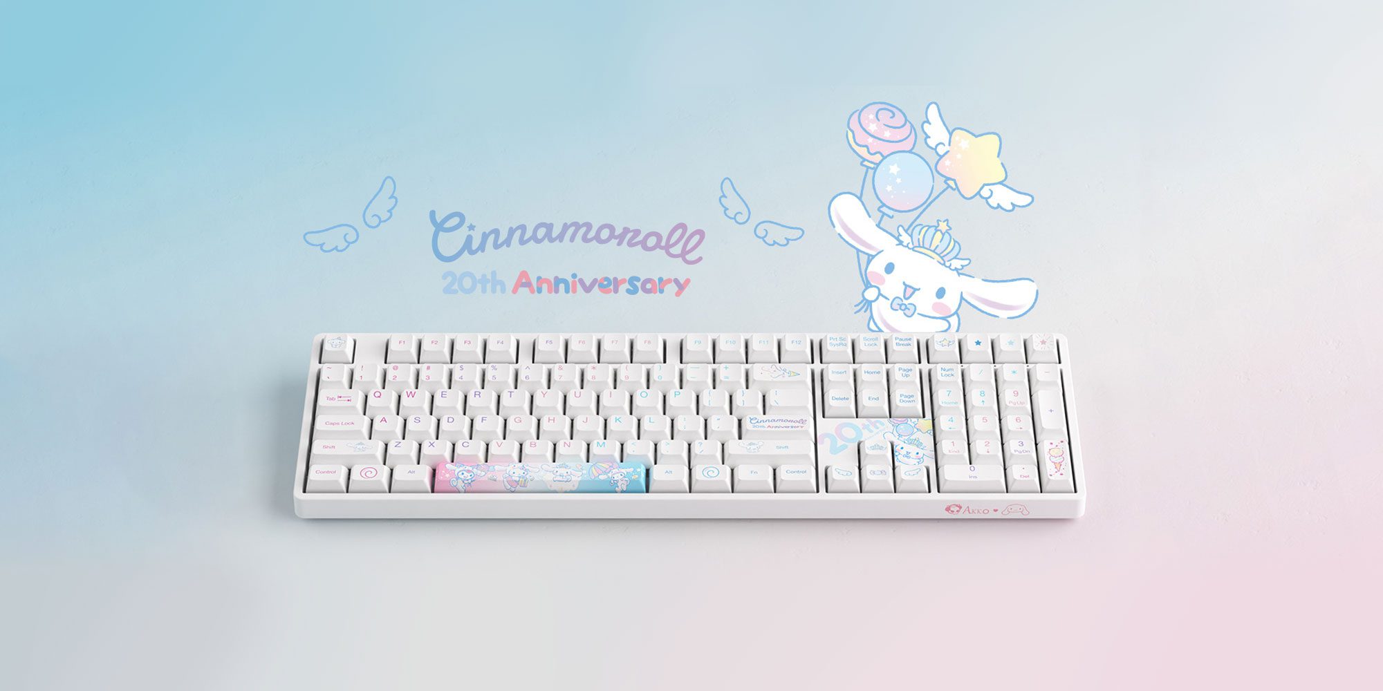 Akko 5108B Plus Cinnamorol 20th Anniversary RGB Hot-Swap Mechanical Gaming Keyboard 108-key Bluetooth 5.0 & 2.4GHz & Type-C Akko 5108B Plus Cinnamorol 20th Anniversary RGB Hot-Swap Mechanical Gaming Keyboard 108-key Bluetooth 5.0 & 2.4GHz & Type-C
