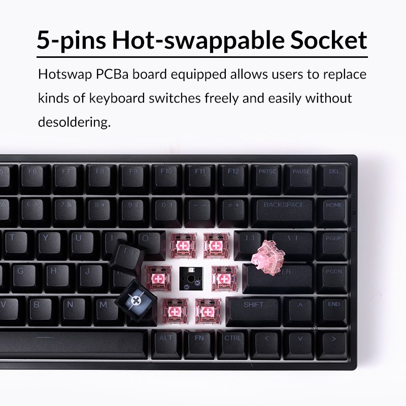 Akko 5075S/5087S/3084S/3068S RGB LED Hot-swap Mechanical Gaming Keyboard Shine-through Keycaps USB Wired with Knob for PC Laptop Akko 5075S/5087S/3084S/3068S RGB LED Hot-swap Mechanical Gaming Keyboard Shine-through Keycaps USB Wired with Knob for PC Laptop