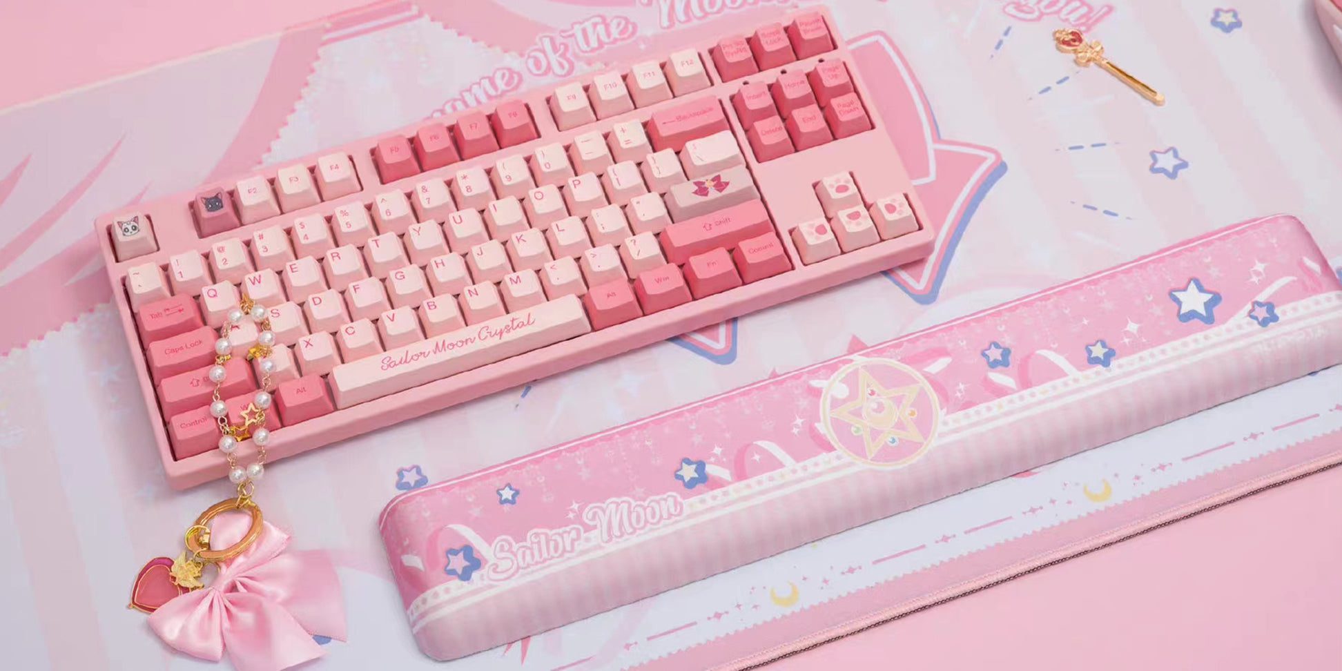 Akko 3087 Sailor Moon Crystall Mechanical Gaming Keyboard Wired 87-Key TKL with JDA Profile PBT Dye-Sub Keycaps N-key Rollover