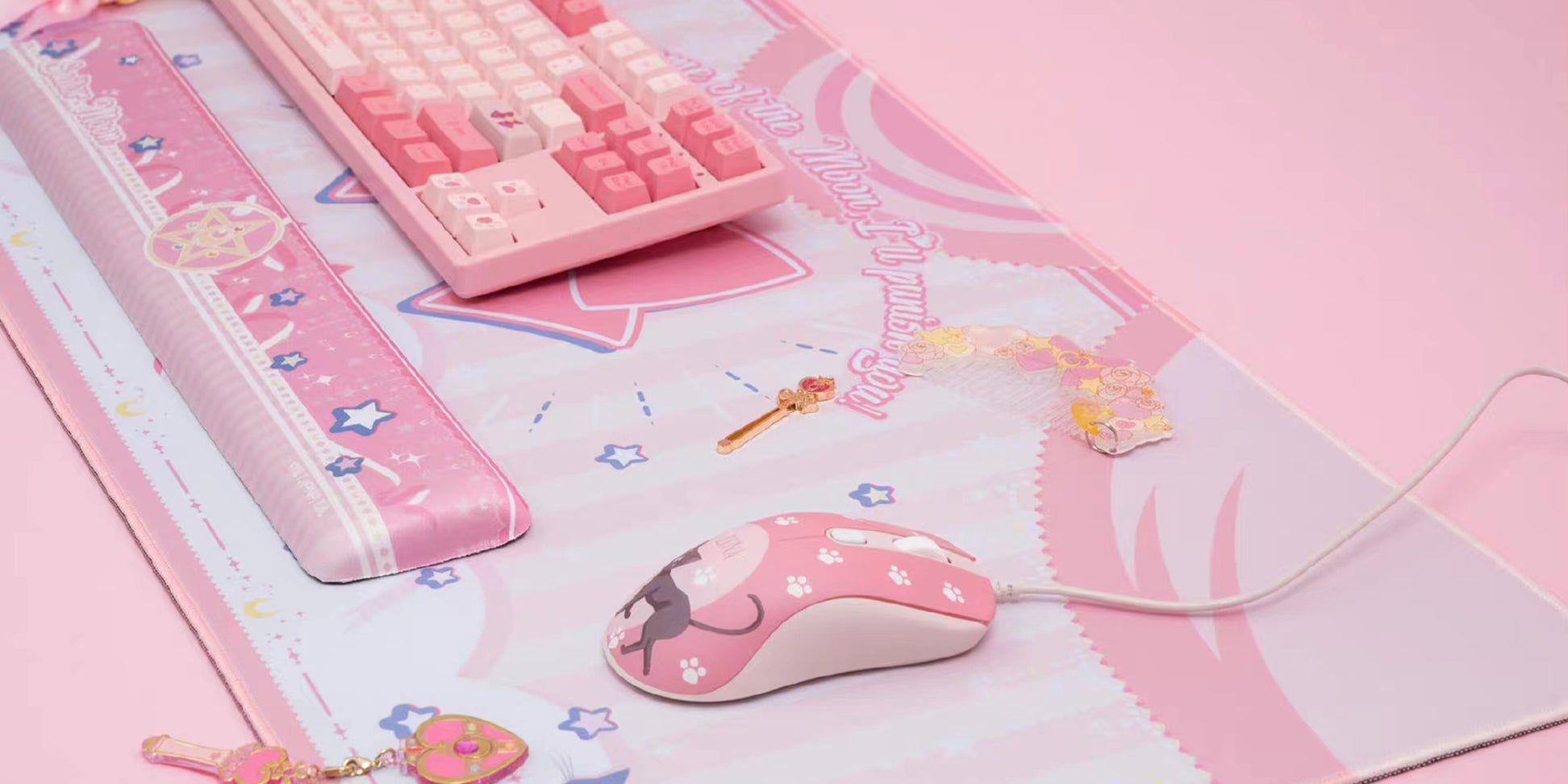 Akko 3087 Sailor Moon Crystall Mechanical Gaming Keyboard Wired 87-Key TKL with JDA Profile PBT Dye-Sub Keycaps N-key Rollover