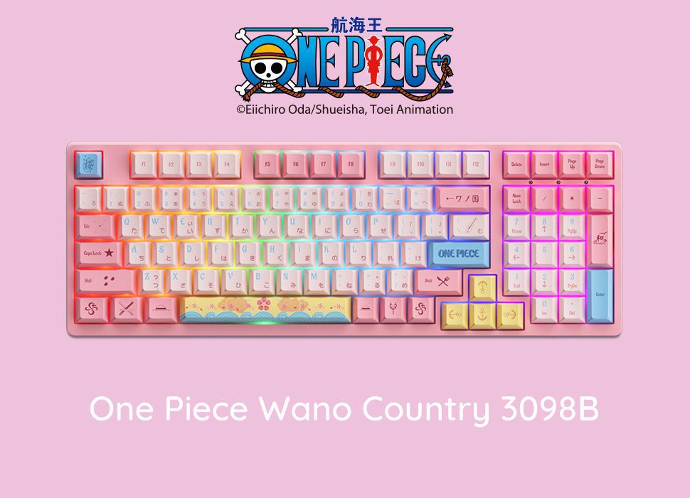 Akko 3098B One Piec Wano Country RGB Hot-Swap Wireless Mechanical Gaming Keyboard Three-Modes BT5.0/2.4GHz/USB-Type C Akko 3098B One Piec Wano Country RGB Hot-Swap Wireless Mechanical Gaming Keyboard Three-Modes BT5.0/2.4GHz/USB-Type C