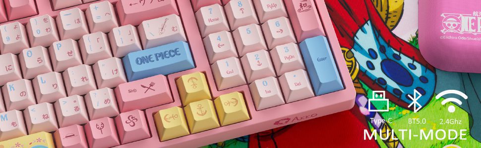 Akko 3098B One Piec Wano Country RGB Hot-Swap Wireless Mechanical Gaming Keyboard Three-Modes BT5.0/2.4GHz/USB-Type C Akko 3098B One Piec Wano Country RGB Hot-Swap Wireless Mechanical Gaming Keyboard Three-Modes BT5.0/2.4GHz/USB-Type C