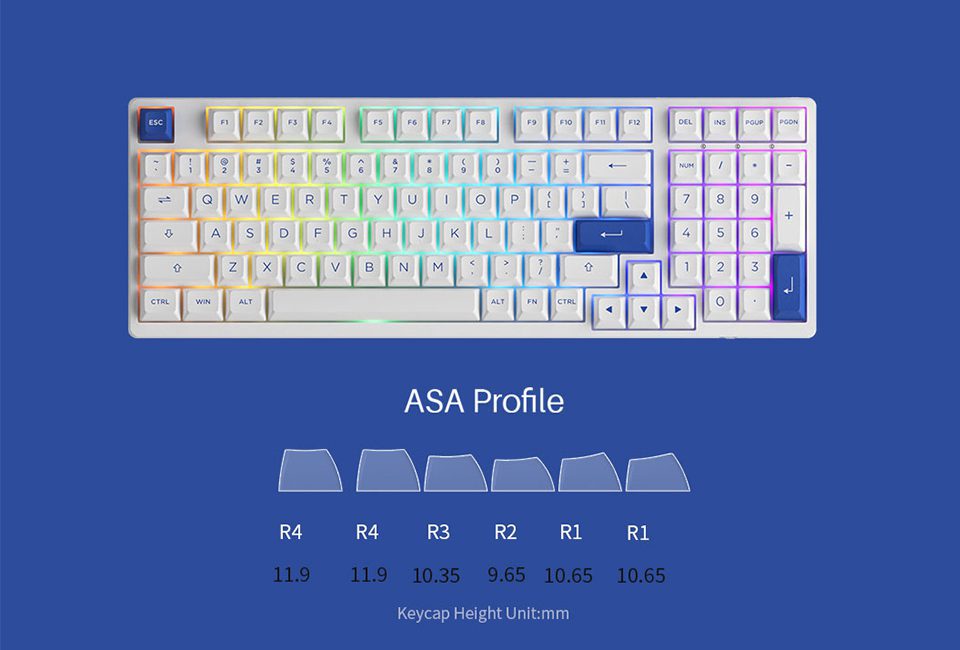 Akko 3098N Blue on White RGB Backlit Hot-Swap Wireless Mechanical Gaming Keyboard Multi-Modes BT5.0/2.4GHz/USB-C for Mac/Wins Akko 3098N Blue on White RGB Backlit Hot-Swap Wireless Mechanical Gaming Keyboard Multi-Modes BT5.0/2.4GHz/USB-C for Mac/Wins
