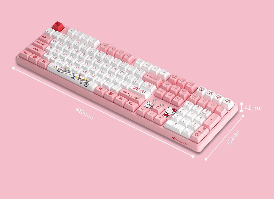 Akko 5108S Hell Kitty RGB Backlit Full-Size Mechanical Gaming Keyboard Wired 108-key with OSA Profile PBT Dye-Sub Keycaps Akko 5108S Hell Kitty RGB Backlit Full-Size Mechanical Gaming Keyboard Wired 108-key with OSA Profile PBT Dye-Sub Keycaps