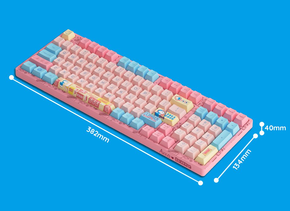 Akko 3098B Doraemo Macaron RGB Hot-Swap Wireless Mechanical Gaming Keyboard Three-Modes BT5.0/2.4GHz/USB-Type C for Mac / Wins Akko 3098B Doraemo Macaron RGB Hot-Swap Wireless Mechanical Gaming Keyboard Three-Modes BT5.0/2.4GHz/USB-Type C for Mac / Wins