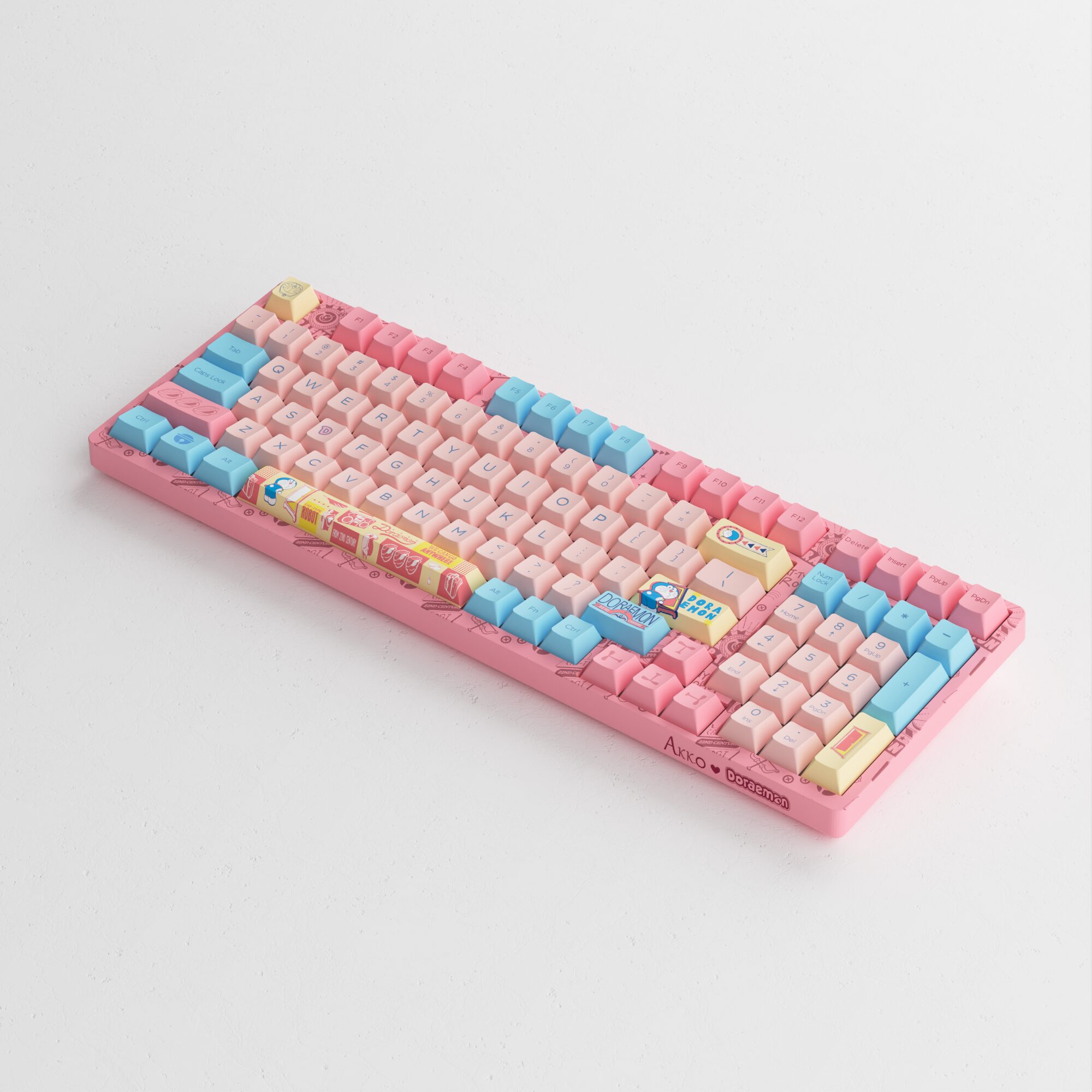 Akko 3098B Doraemo Macaron RGB Hot-Swap Wireless Mechanical Gaming Keyboard Three-Modes BT5.0/2.4GHz/USB-Type C for Mac / Wins Akko 3098B Doraemo Macaron RGB Hot-Swap Wireless Mechanical Gaming Keyboard Three-Modes BT5.0/2.4GHz/USB-Type C for Mac / Wins