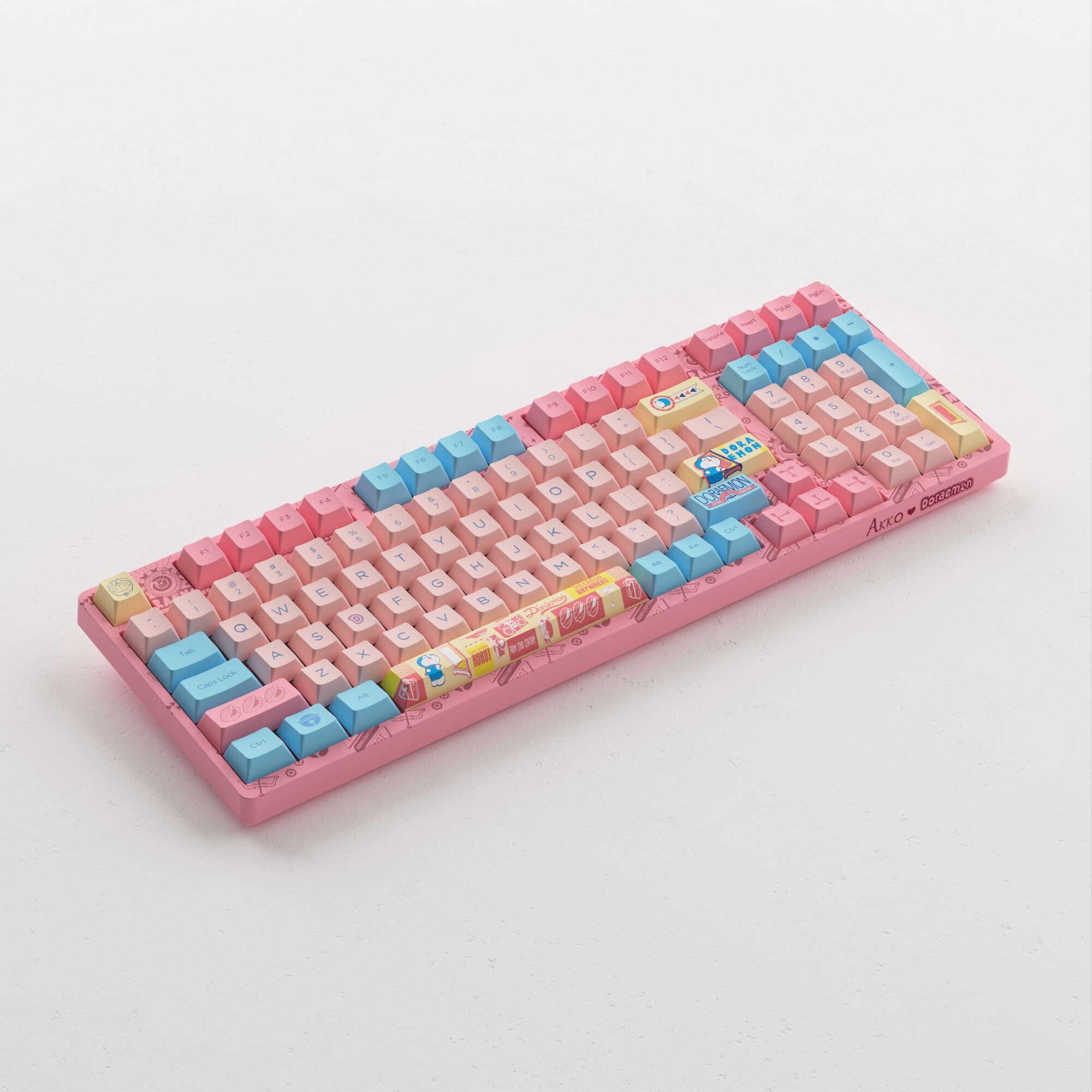 Akko 3098B Doraemo Macaron RGB Hot-Swap Wireless Mechanical Gaming Keyboard Three-Modes BT5.0/2.4GHz/USB-Type C for Mac / Wins Akko 3098B Doraemo Macaron RGB Hot-Swap Wireless Mechanical Gaming Keyboard Three-Modes BT5.0/2.4GHz/USB-Type C for Mac / Wins