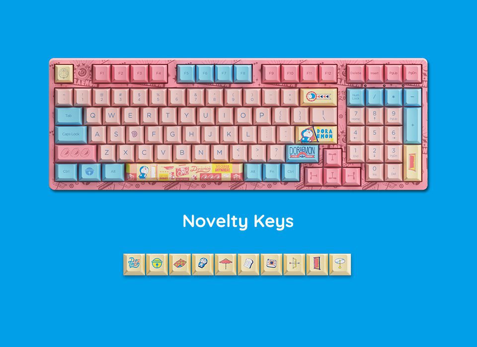 Akko 3098B Doraemo Macaron RGB Hot-Swap Wireless Mechanical Gaming Keyboard Three-Modes BT5.0/2.4GHz/USB-Type C for Mac / Wins Akko 3098B Doraemo Macaron RGB Hot-Swap Wireless Mechanical Gaming Keyboard Three-Modes BT5.0/2.4GHz/USB-Type C for Mac / Wins