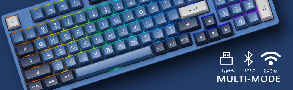 Akko 3098N Ocean Star RGB Hot-Swap Wireless Mechanical Gaming Keyboard 98-key Nordic Chip Multi-Modes BT5.0/2.4GHz/USB-Type C Akko 3098N Ocean Star RGB Hot-Swap Wireless Mechanical Gaming Keyboard 98-key Nordic Chip Multi-Modes BT5.0/2.4GHz/USB-Type C