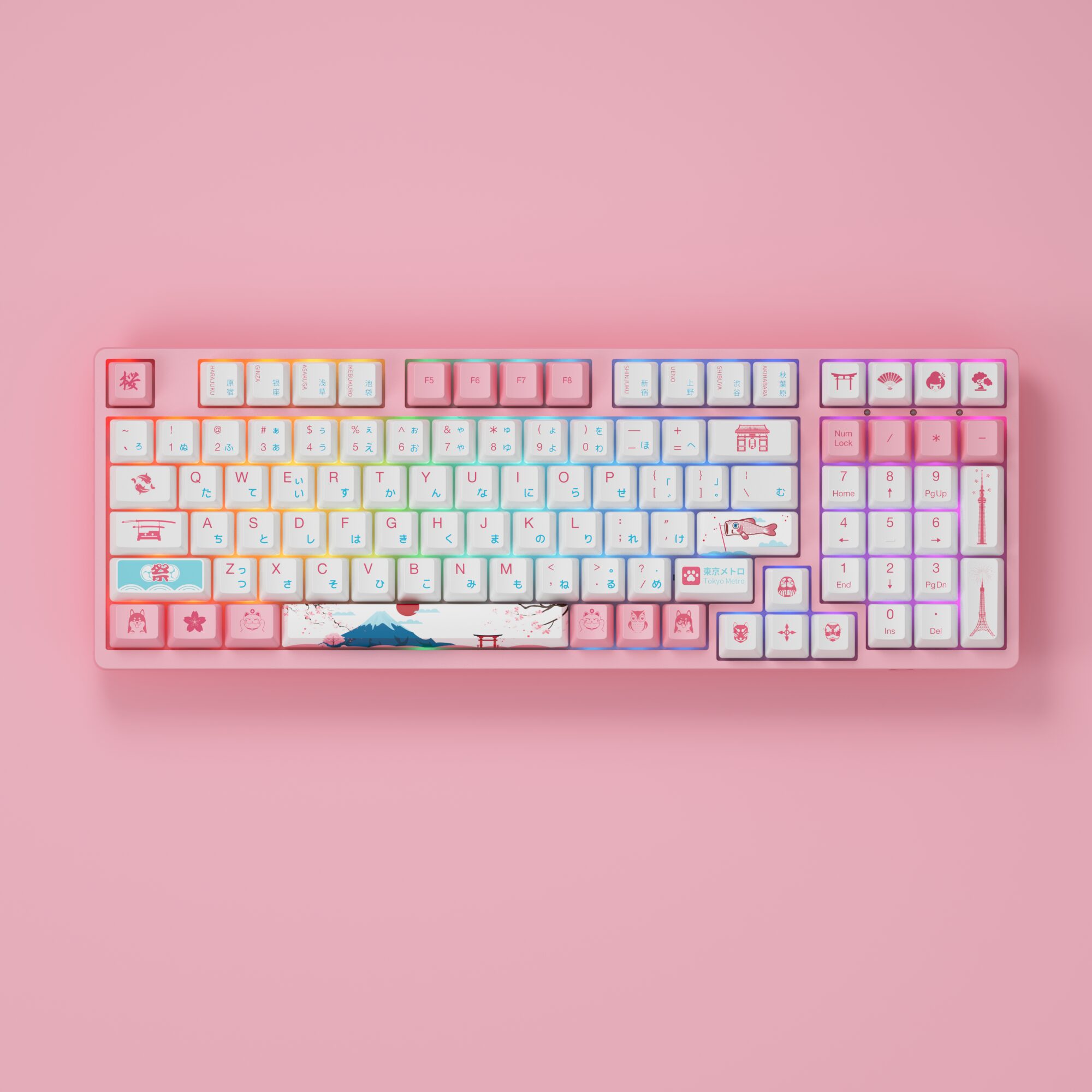 Akko 3098B World Tour Tokyo R2 RGB Hot-Swap Wireless Mechanical Gaming Keyboard 98-key Multi-Modes Bluetooth 5.0/2.4GHz/Type-C Akko 3098B World Tour Tokyo R2 RGB Hot-Swap Wireless Mechanical Gaming Keyboard 98-key Multi-Modes Bluetooth 5.0/2.4GHz/Type-C