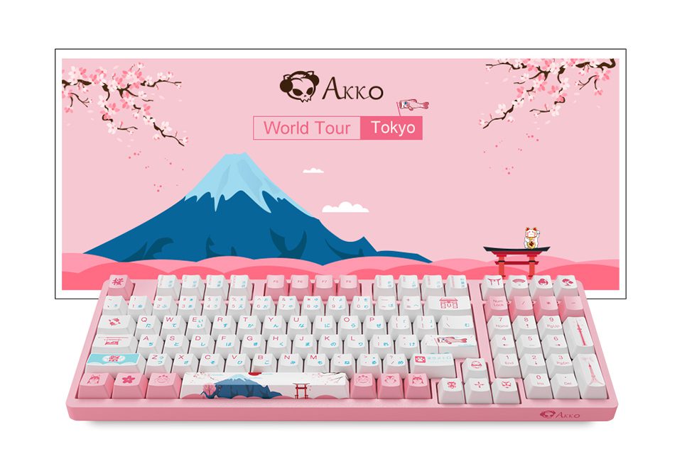 Akko 3098B World Tour Tokyo R2 RGB Hot-Swap Wireless Mechanical Gaming Keyboard 98-key Multi-Modes Bluetooth 5.0/2.4GHz/Type-C Akko 3098B World Tour Tokyo R2 RGB Hot-Swap Wireless Mechanical Gaming Keyboard 98-key Multi-Modes Bluetooth 5.0/2.4GHz/Type-C