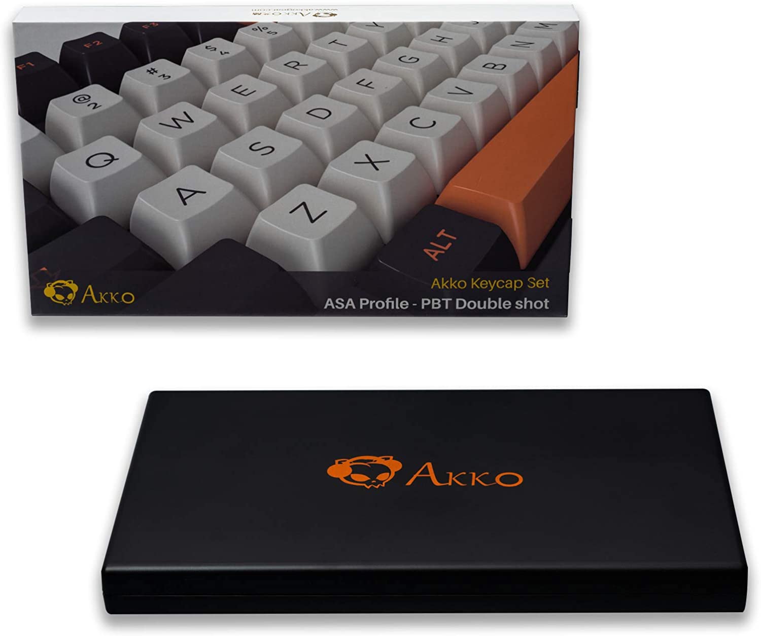 AKKO Carbon Retro 158-Key ASA Profile/229-Key Cherry Profile Keycaps Set PBT Double-shot Full Keycaps Set with Custom Box AKKO Carbon Retro 158-Key ASA Profile/229-Key Cherry Profile Keycaps Set PBT Double-shot Full Keycaps Set with Custom Box