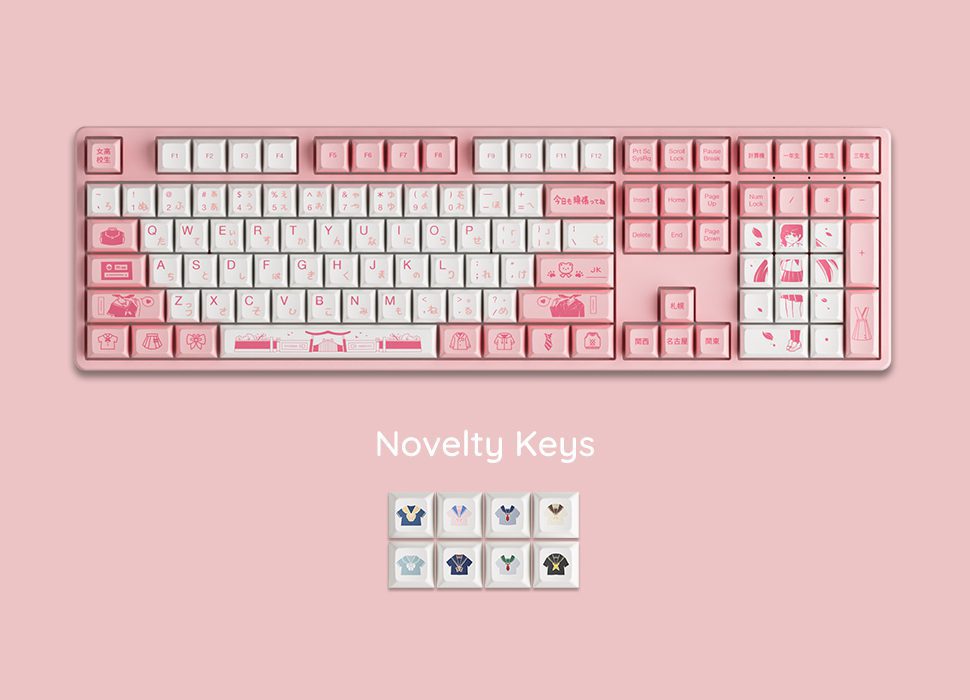 Akko 5108S JK Girl RGB Backlit Full-Size Mechanical Gaming Keyboard Wired 108-key with OSA Profile PBT Dye-Sub Keycaps Akko 5108S JK Girl RGB Backlit Full-Size Mechanical Gaming Keyboard Wired 108-key with OSA Profile PBT Dye-Sub Keycaps