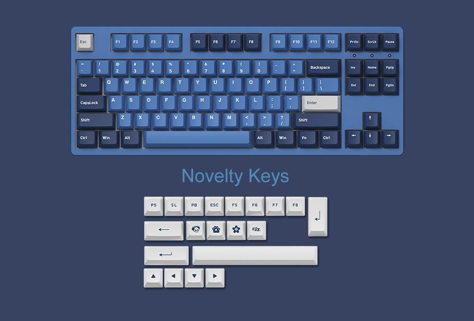 Akko 3087DS Ocean Star Mechanical Gaming Keyboard Wired TKL 87-key with Cherry Profile PBT Double-Shot Keycaps N-key Rollover Akko 3087DS Ocean Star Mechanical Gaming Keyboard Wired TKL 87-key with Cherry Profile PBT Double-Shot Keycaps N-key Rollover