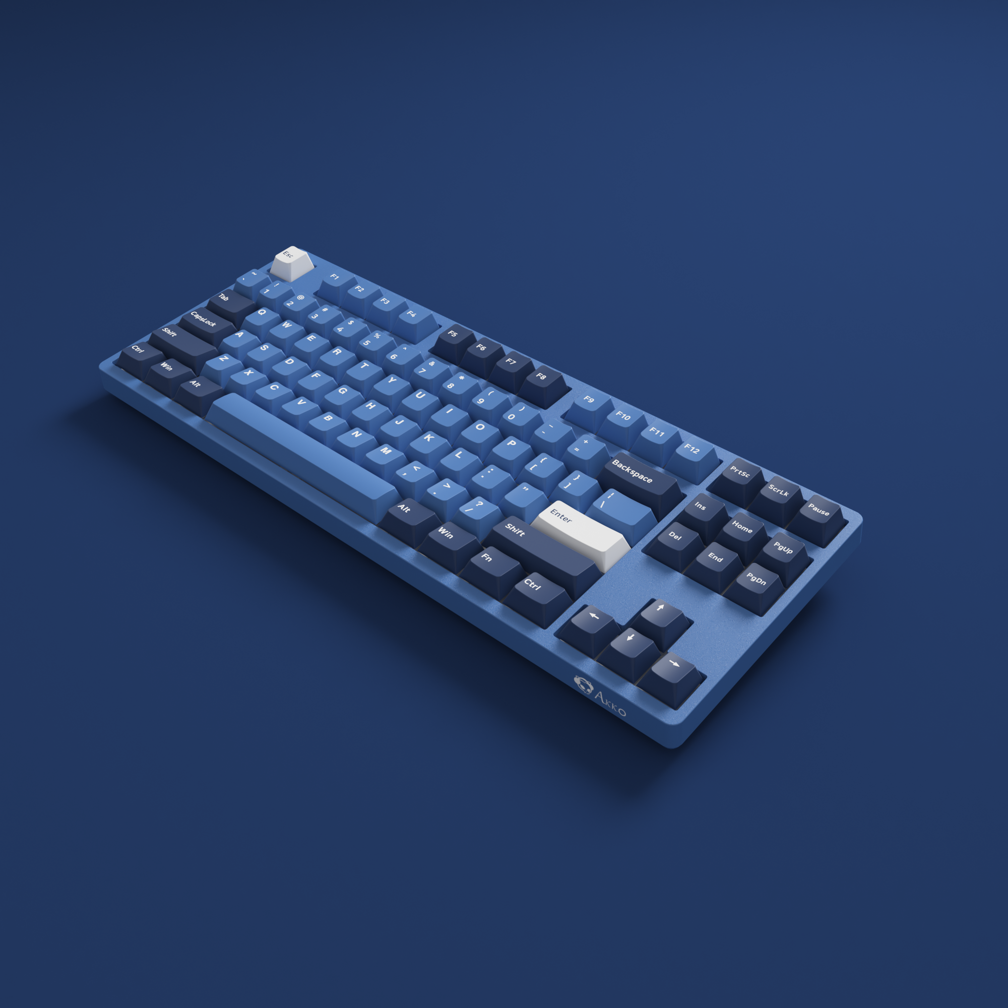 Akko 3087DS Ocean Star Mechanical Gaming Keyboard Wired TKL 87-key with Cherry Profile PBT Double-Shot Keycaps N-key Rollover
