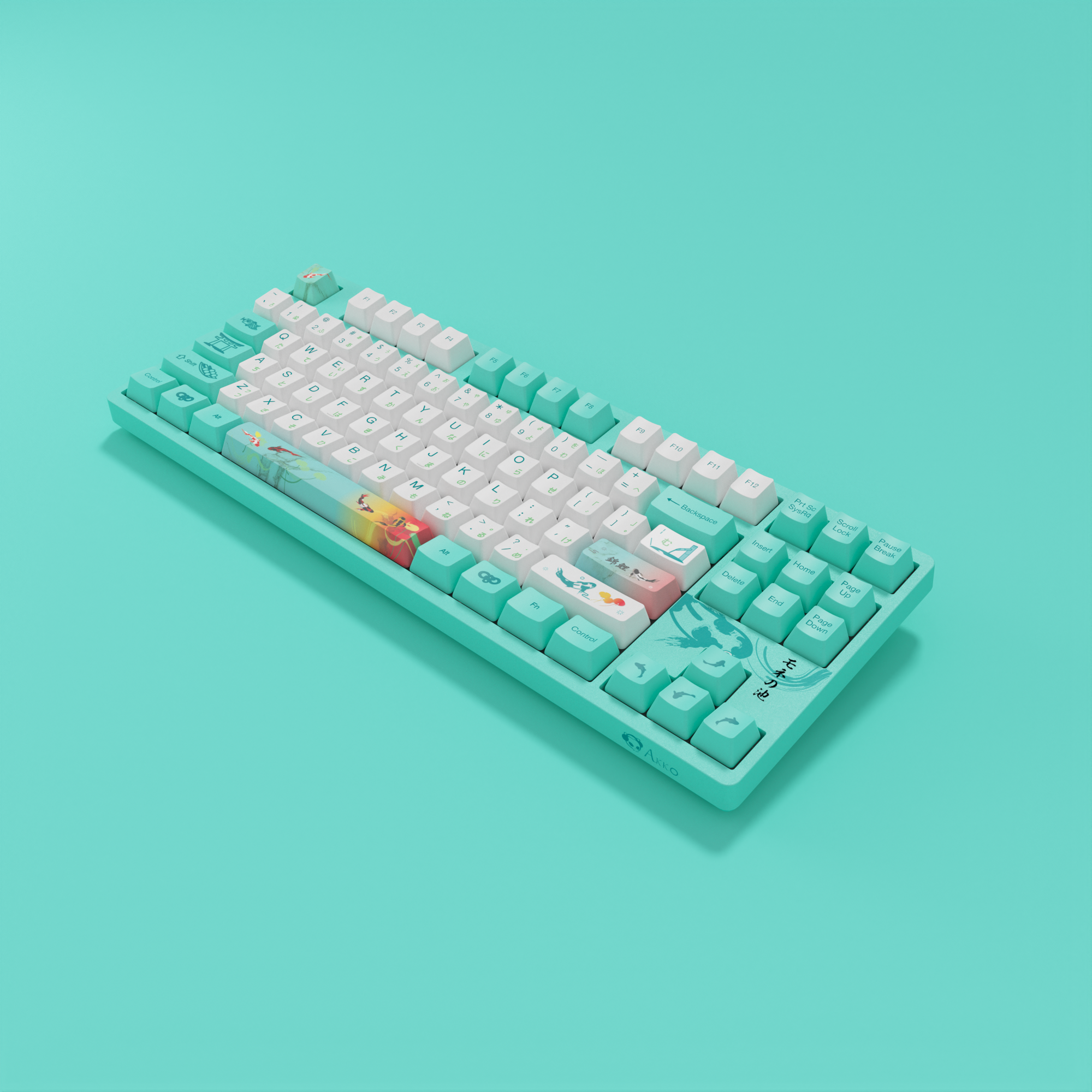 Akko 3087 V2 Monetโs Pond Mechanical Gaming Keyboard Wired TKL 87-Key with OEM Profile PBT Dye-Sublimation Keycap N-key Rollover