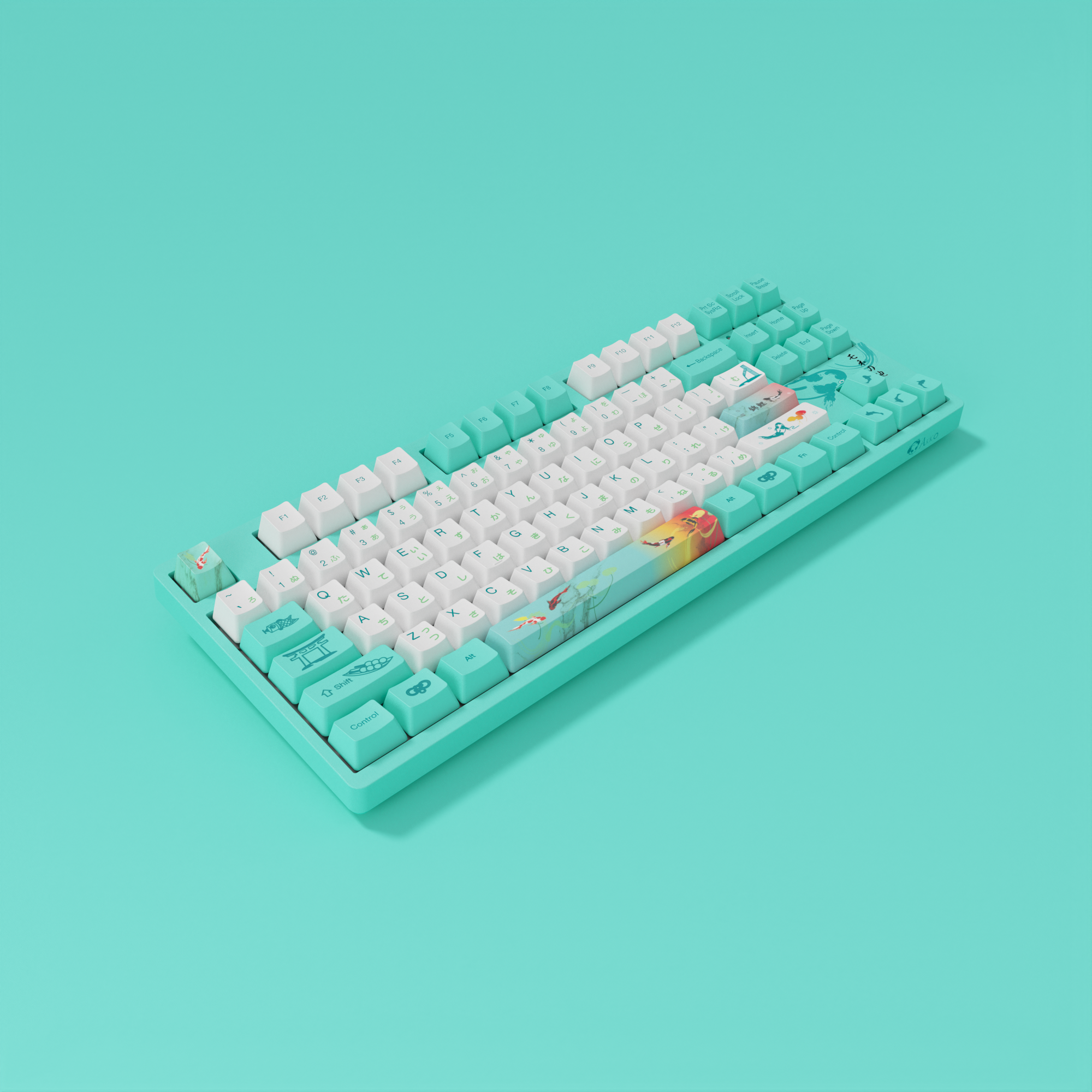 Akko 3087 V2 Monetโs Pond Mechanical Gaming Keyboard Wired TKL 87-Key with OEM Profile PBT Dye-Sublimation Keycap N-key Rollover