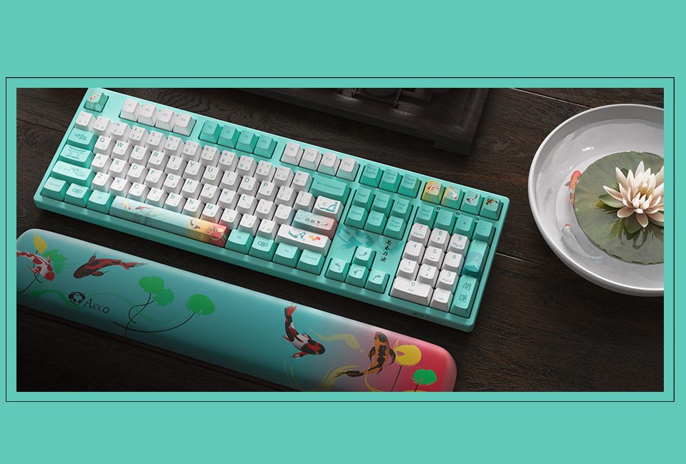 Akko 3108 V2 Monet’s Pond Full-Size Mechanical Gaming Keyboard Wired 108-key with OEM Profile PBT Dye-Sublimation Keycaps