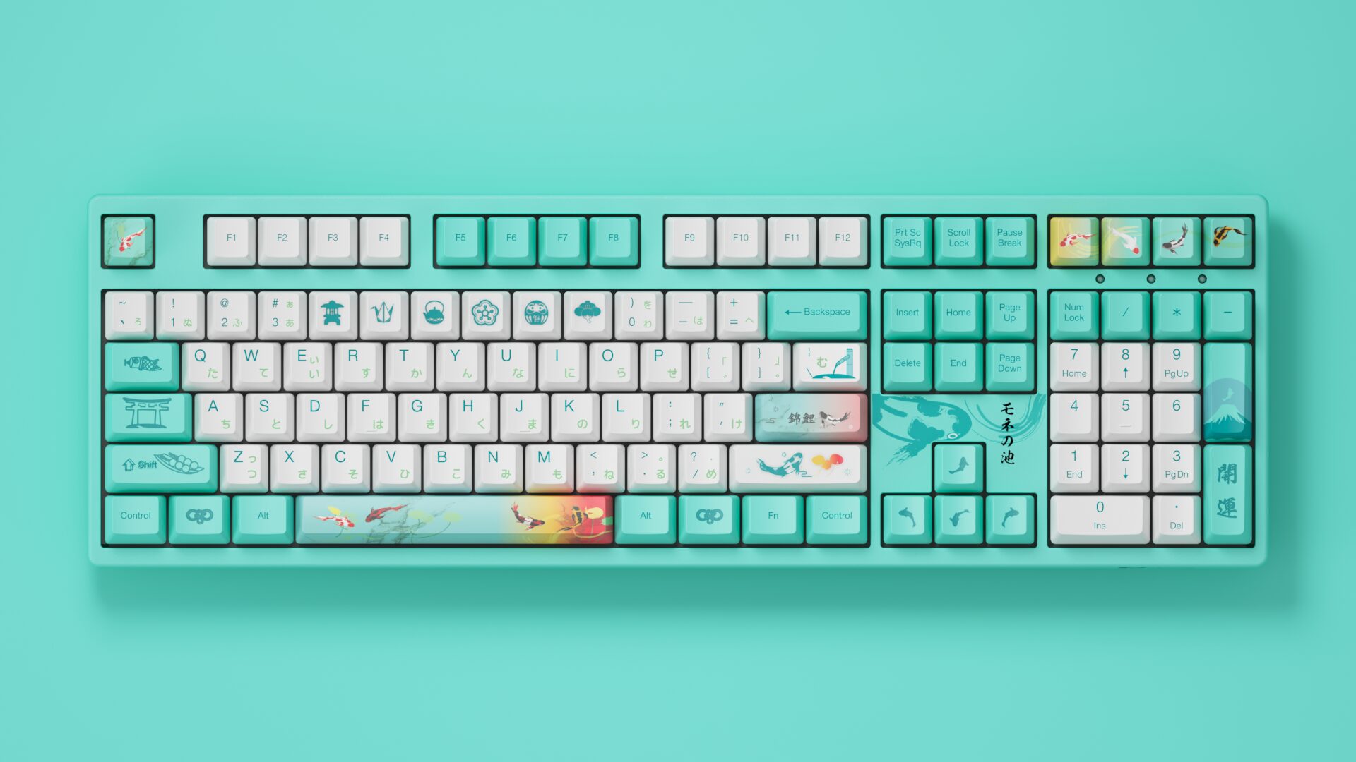 Akko 3108 V2 Monet’s Pond Full-Size Mechanical Gaming Keyboard Wired 108-key with OEM Profile PBT Dye-Sublimation Keycaps