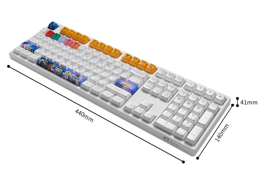 Akko 3108 V2 Saint Seiyaa Full-Size Wired Mechanical Gaming Keyboard 108-key with JDA profile PBT Dye-Sublimation Keycaps
