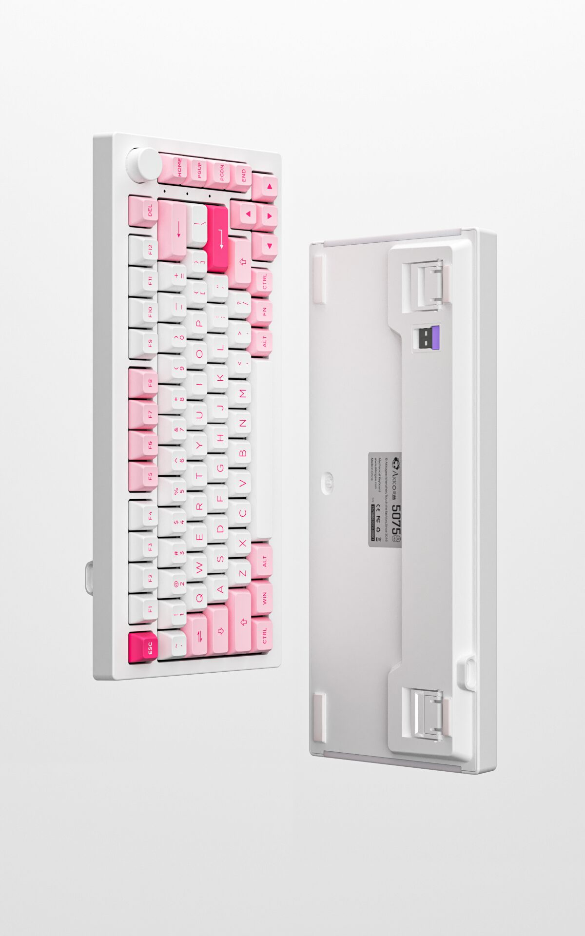 Akko 5075B Plus Prunus Lannesiana 75% Hot Swappable Multi-Modes RGB Mechanical Gaming Keyboard 2.4GHz Wireless/USB Type-C/BT 5.0 Akko 5075B Plus Prunus Lannesiana 75% Hot Swappable Multi-Modes RGB Mechanical Gaming Keyboard 2.4GHz Wireless/USB Type-C/BT 5.0