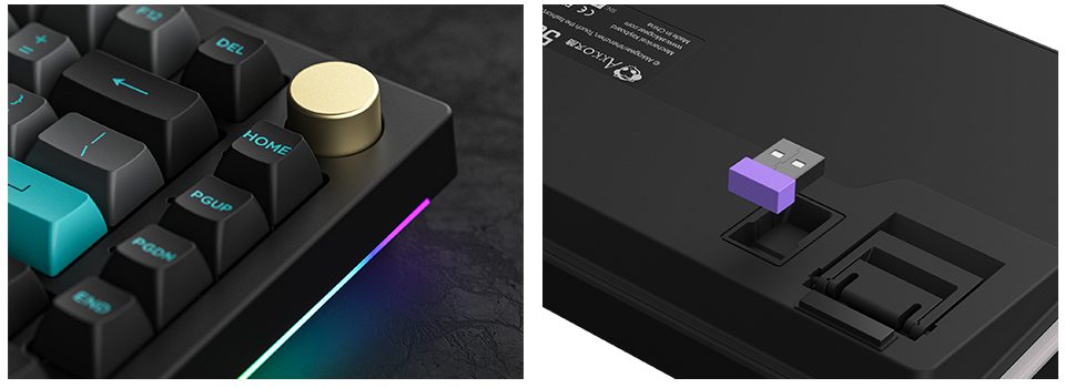 Akko 5075B Plus Black&Cyan 75% Hot Swappable Multi-Modes RGB Mechanical Gaming Keyboard 2.4GHz Wireless/USB Type-C/Bluetooth 5.0 Akko 5075B Plus Black&Cyan 75% Hot Swappable Multi-Modes RGB Mechanical Gaming Keyboard 2.4GHz Wireless/USB Type-C/Bluetooth 5.0