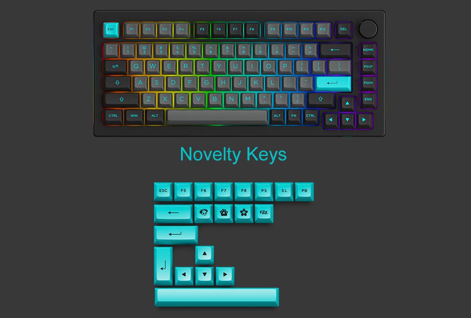 Akko 5075B Plus Black&Cyan 75% Hot Swappable Multi-Modes RGB Mechanical Gaming Keyboard 2.4GHz Wireless/USB Type-C/Bluetooth 5.0 Akko 5075B Plus Black&Cyan 75% Hot Swappable Multi-Modes RGB Mechanical Gaming Keyboard 2.4GHz Wireless/USB Type-C/Bluetooth 5.0