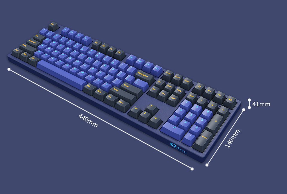 Akko 3108 DS Horizon Full-Size Mechanical Gaming Keyboard Wired 108-key with Cherry Profile PBT Double-Shot Keycaps