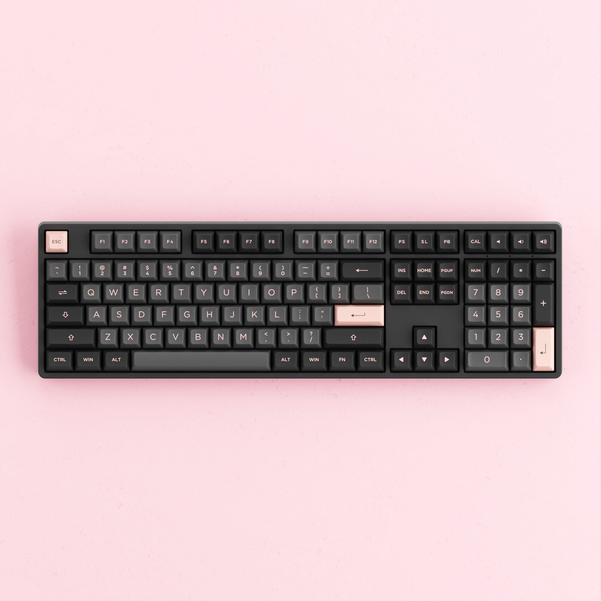 Akko 5108S Black&Pink Full-Size Wired Hot-Swap Mechanical Gaming Keyboard RGB Backlit 108-key with ASA PBT Double-shot Keycaps