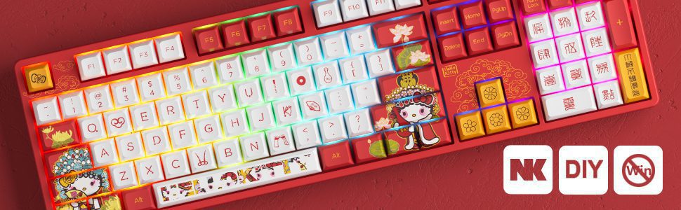 Akko 5108S Peking Opera (A) RGB Backlit Full-Size Mechanical Gaming Keyboard Wired 108-key JDA Profile PBT Dye-Sub Keycaps Akko 5108S Peking Opera (A) RGB Backlit Full-Size Mechanical Gaming Keyboard Wired 108-key JDA Profile PBT Dye-Sub Keycaps