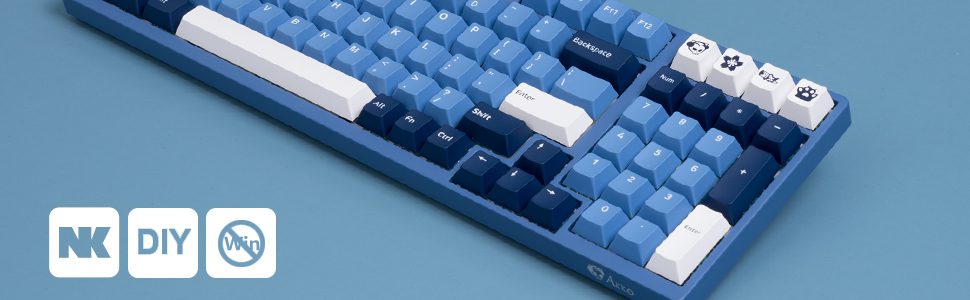 Akko 3098 DS Ocean Star Mechanical Gaming Keyboard Wired 98-key with Cherry Profile PBT Double-Shot Keycaps for Computer Gamer Akko 3098 DS Ocean Star Mechanical Gaming Keyboard Wired 98-key with Cherry Profile PBT Double-Shot Keycaps for Computer Gamer