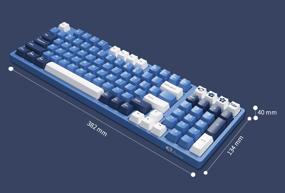 Akko 3098 DS Ocean Star Mechanical Gaming Keyboard Wired 98-key with Cherry Profile PBT Double-Shot Keycaps for Computer Gamer Akko 3098 DS Ocean Star Mechanical Gaming Keyboard Wired 98-key with Cherry Profile PBT Double-Shot Keycaps for Computer Gamer