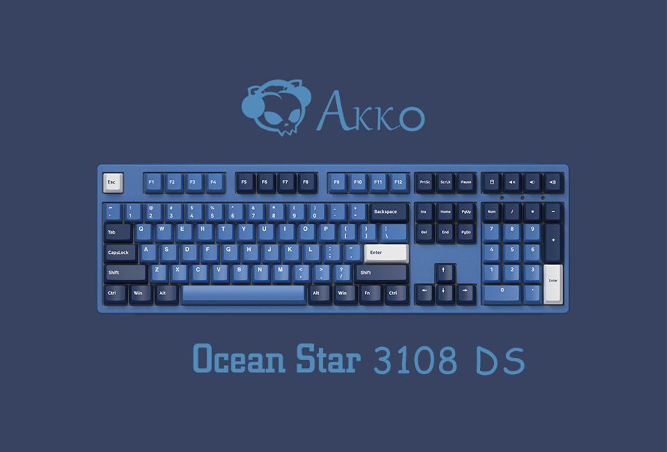 Akko 3108 DS Ocean Star Full-Size Mechanical Gaming Keyboard Wired 108-key with Cherry Profile PBT Double-Shot Keycaps Akko 3108 DS Ocean Star Full-Size Mechanical Gaming Keyboard Wired 108-key with Cherry Profile PBT Double-Shot Keycaps