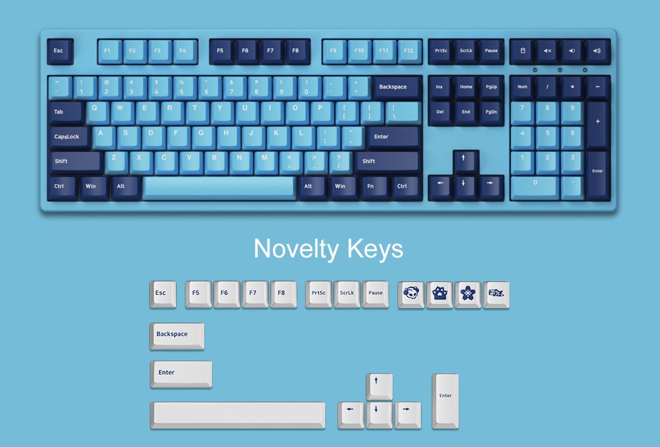 Akko 3108 V2 Mirror of the Sky Full-Size Mechanical Gaming Keyboard Wired 108-key with Cherry Profile PBT Double-Shot Keycaps