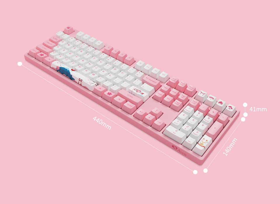Akko 3108 V2 World Tour-Tokyo R1 Full-Size Mechanical Gaming Keyboard Wired 108-key with OEM Profile PBT Dye-Sublimation Keycaps