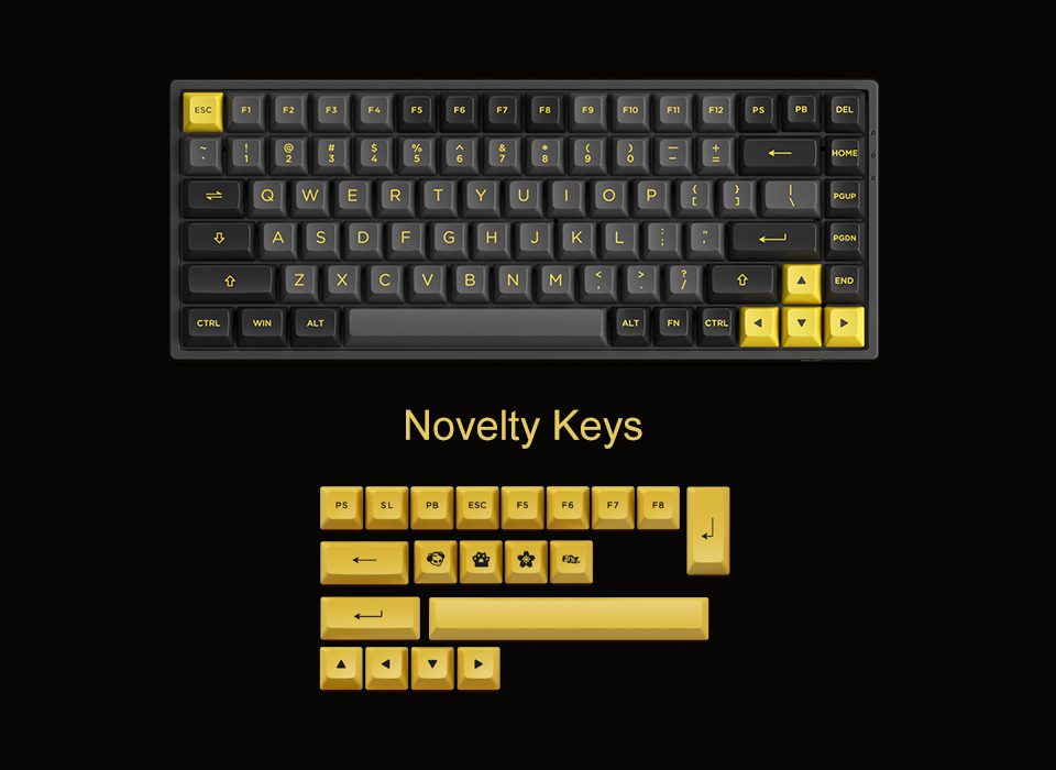 Akko 3084B Plus Black&Gold RGB Hot-Swap Wireless Mechanical Gaming Keyboard 84-Key Multi-Modes BT 5.0/2.4GHz/Type-C PBT Keycaps Akko 3084B Plus Black&Gold RGB Hot-Swap Wireless Mechanical Gaming Keyboard 84-Key Multi-Modes BT 5.0/2.4GHz/Type-C PBT Keycaps