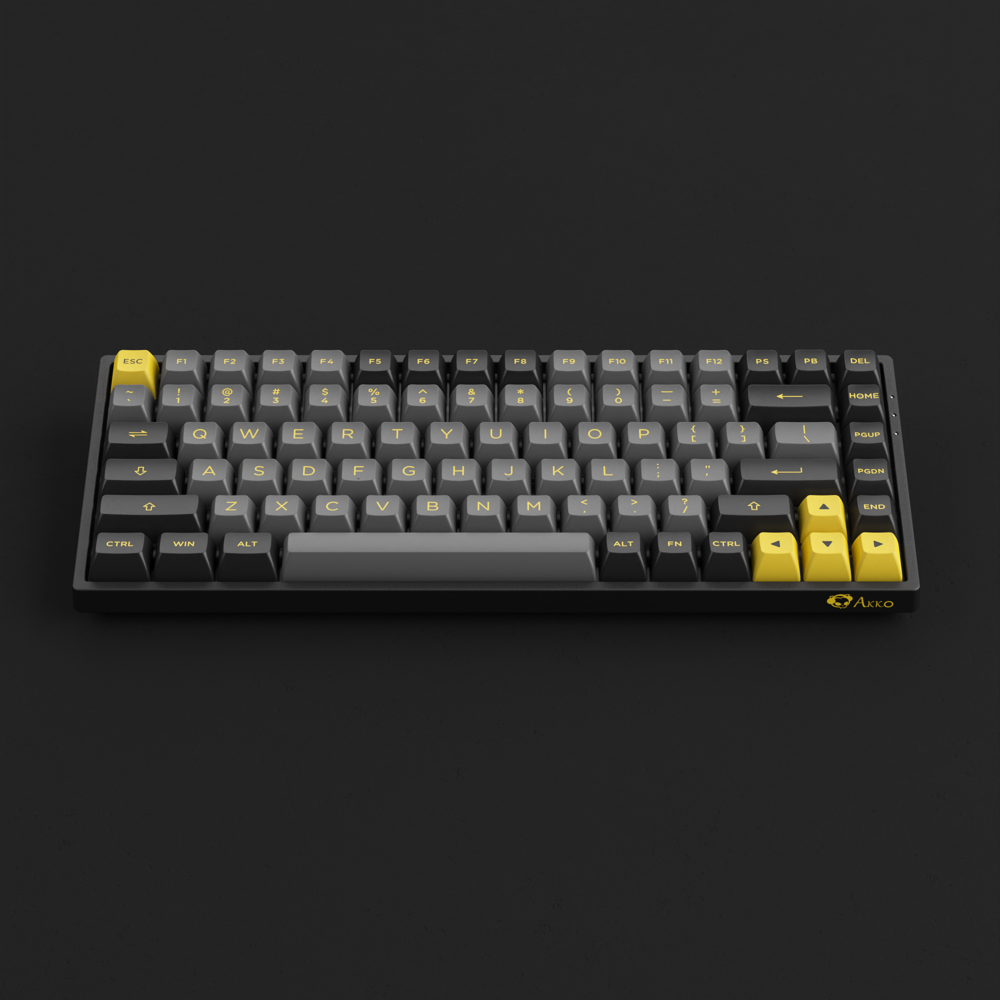 Akko 3084B Plus Black&Gold RGB Hot-Swap Wireless Mechanical Gaming Keyboard 84-Key Multi-Modes BT 5.0/2.4GHz/Type-C PBT Keycaps