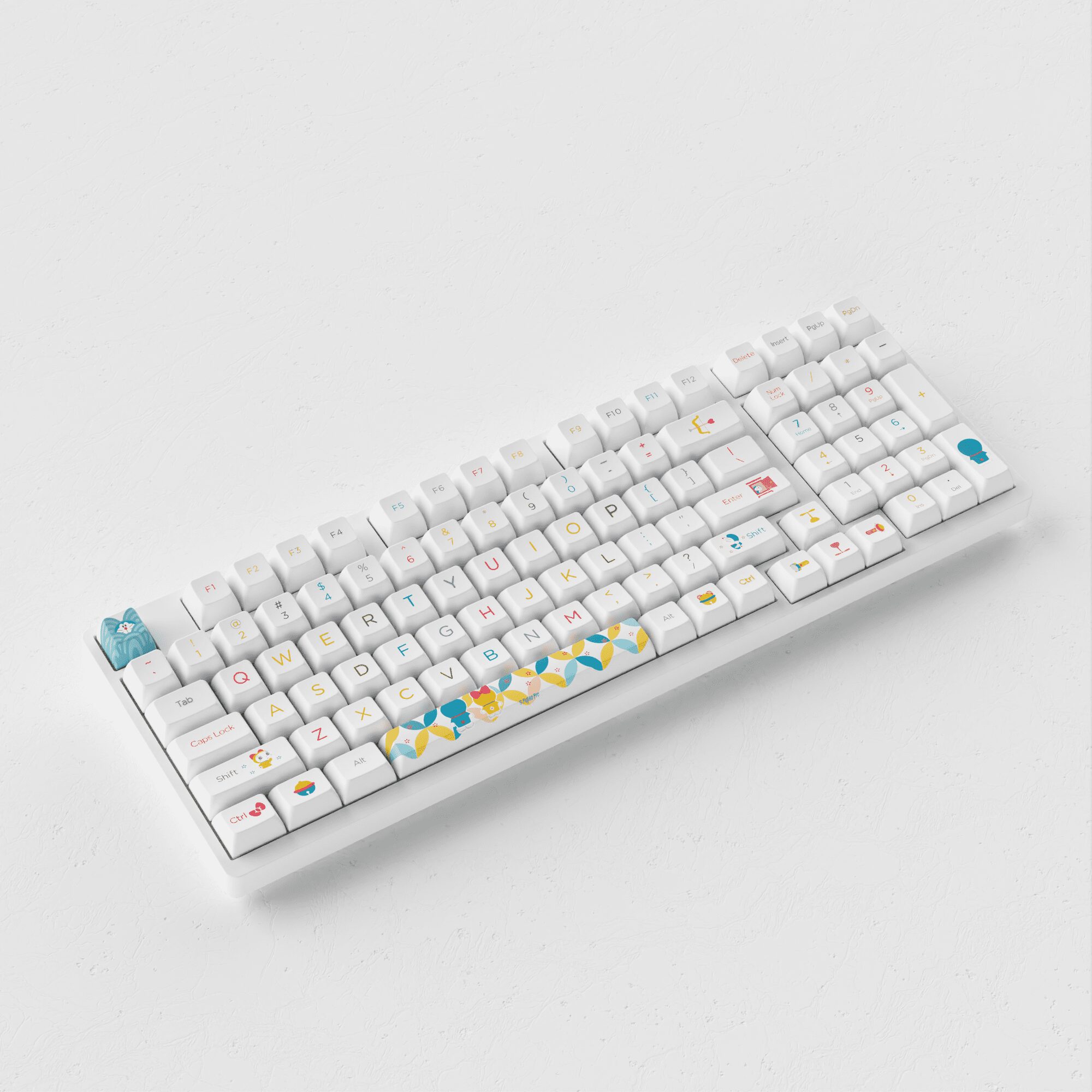 Akko 3098B Doraemo Rainbow RGB Hot-Swap Wireless Mechanical Gaming Keyboard 98-key Multi-Modes Bluetooth 5.0/2.4GHz/USB Type-C Akko 3098B Doraemo Rainbow RGB Hot-Swap Wireless Mechanical Gaming Keyboard 98-key Multi-Modes Bluetooth 5.0/2.4GHz/USB Type-C