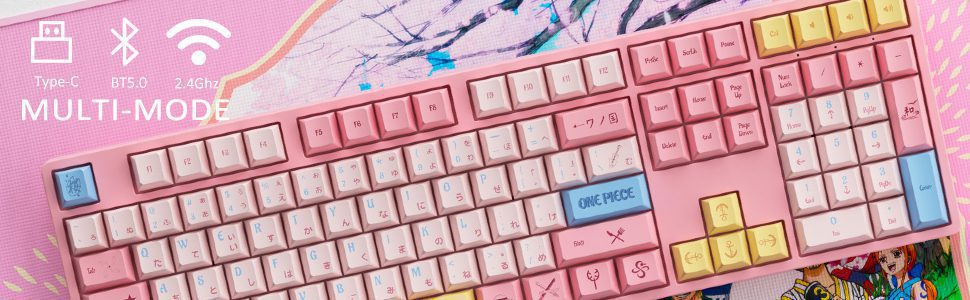 Akko 5108B One Piec Wano Country RGB Hot-Swap Mechanical Gaming Keyboard 108-key Multi-Modes Bluetooth 5.0/2.4GHz/Type-C Akko 5108B One Piec Wano Country RGB Hot-Swap Mechanical Gaming Keyboard 108-key Multi-Modes Bluetooth 5.0/2.4GHz/Type-C