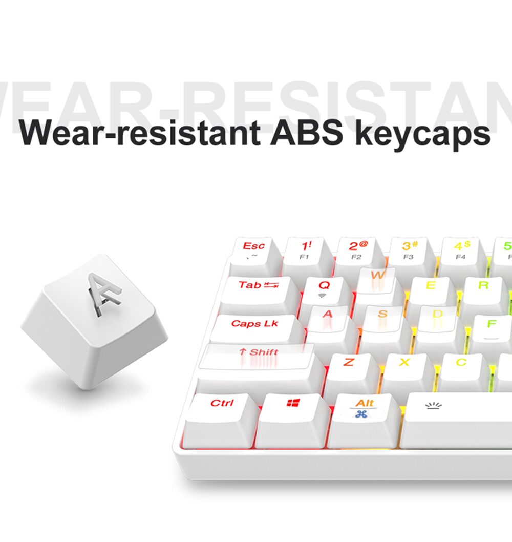 DAREU 61 Keys Mini Mechanical Keyboard Hot-swap Tri-mode Bluetooth Wireless USB Wired RGB Gaming Keyboard Portable for Travel DAREU 61 Keys Mini Mechanical Keyboard Hot-swap Tri-mode Bluetooth Wireless USB Wired RGB Gaming Keyboard Portable for Travel