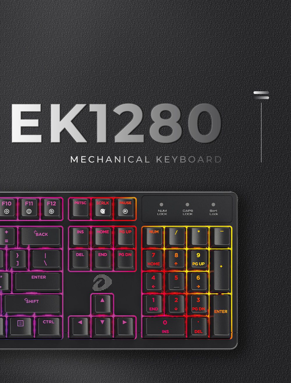 DAREU Wired Mechanical Keyboard Ergonomic RGB Backlight Gaming Keyboard with Multimedia Buttons Full Key Conflict-free DAREU EK1280Wired Mechanical Keyboard Ergonomic RGB Backlight Gaming Keyboard with Multimedia Buttons Full Key Conflict-free