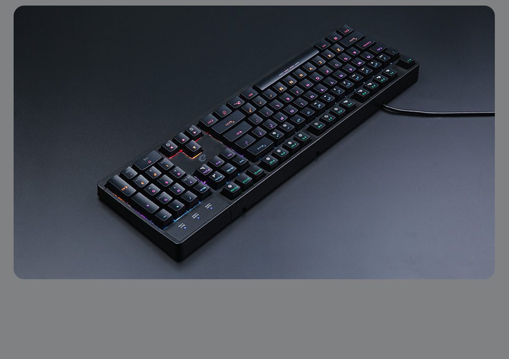 DAREU Wired Mechanical Keyboard Ergonomic RGB Backlight Gaming Keyboard with Multimedia Buttons Full Key Conflict-free DAREU Wired Mechanical Keyboard Ergonomic RGB Backlight Gaming Keyboard with Multimedia Buttons Full Key Conflict-free