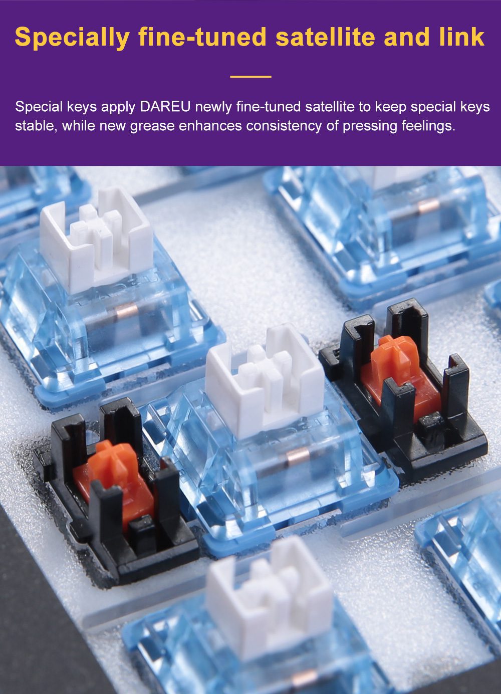 DAREU A98 Wired Mechanical Keyboard PC Gamer Linear Switch 98 Keys Hotswappable Gasket RGB Macro Set KB Gamer Accessories DAREU A98 Wired Mechanical Keyboard PC Gamer Linear Switch 98 Keys Hotswappable Gasket RGB Macro Set KB Gamer Accessories