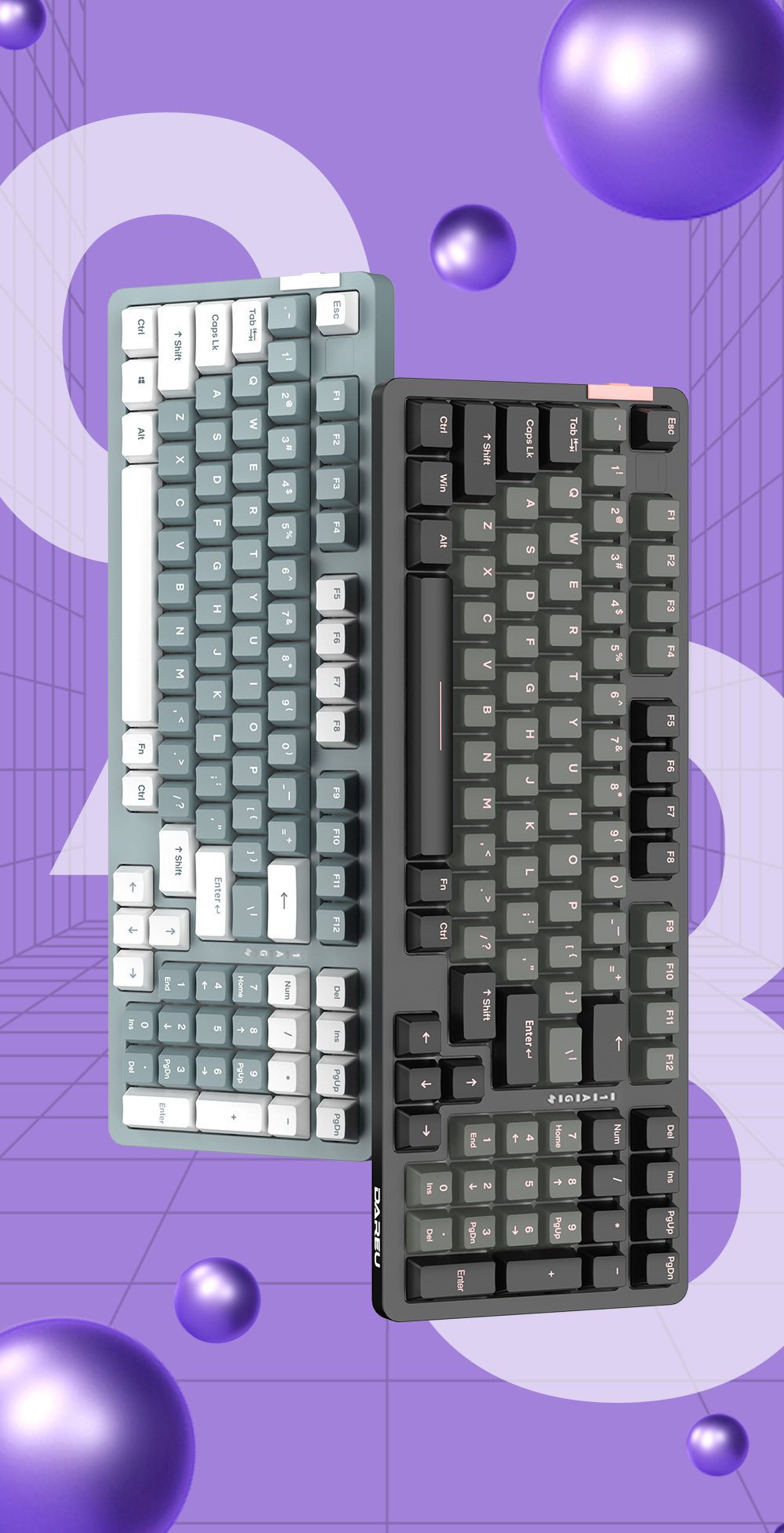 DAREU A98 Wired Mechanical Keyboard PC Gamer Linear Switch 98 Keys Hotswappable Gasket RGB Macro Set KB Gamer Accessories DAREU A98 Wired Mechanical Keyboard PC Gamer Linear Switch 98 Keys Hotswappable Gasket RGB Macro Set KB Gamer Accessories