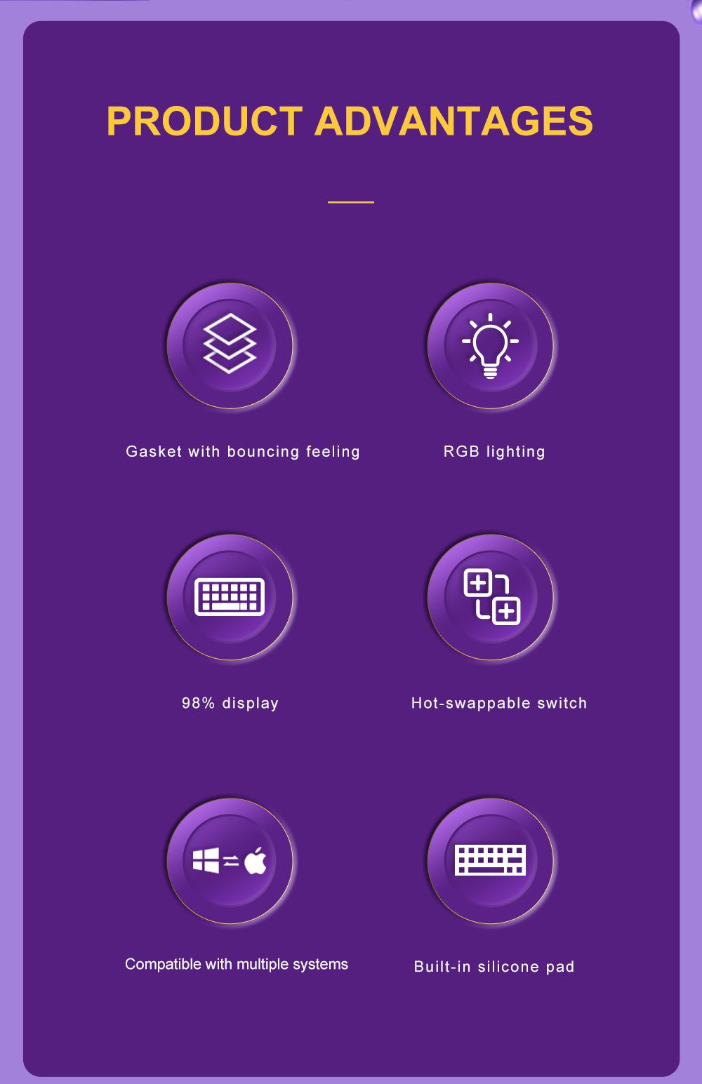 DAREU A98 Wired Mechanical Keyboard PC Gamer Linear Switch 98 Keys Hotswappable Gasket RGB Macro Set KB Gamer Accessories DAREU A98 Wired Mechanical Keyboard PC Gamer Linear Switch 98 Keys Hotswappable Gasket RGB Macro Set KB Gamer Accessories