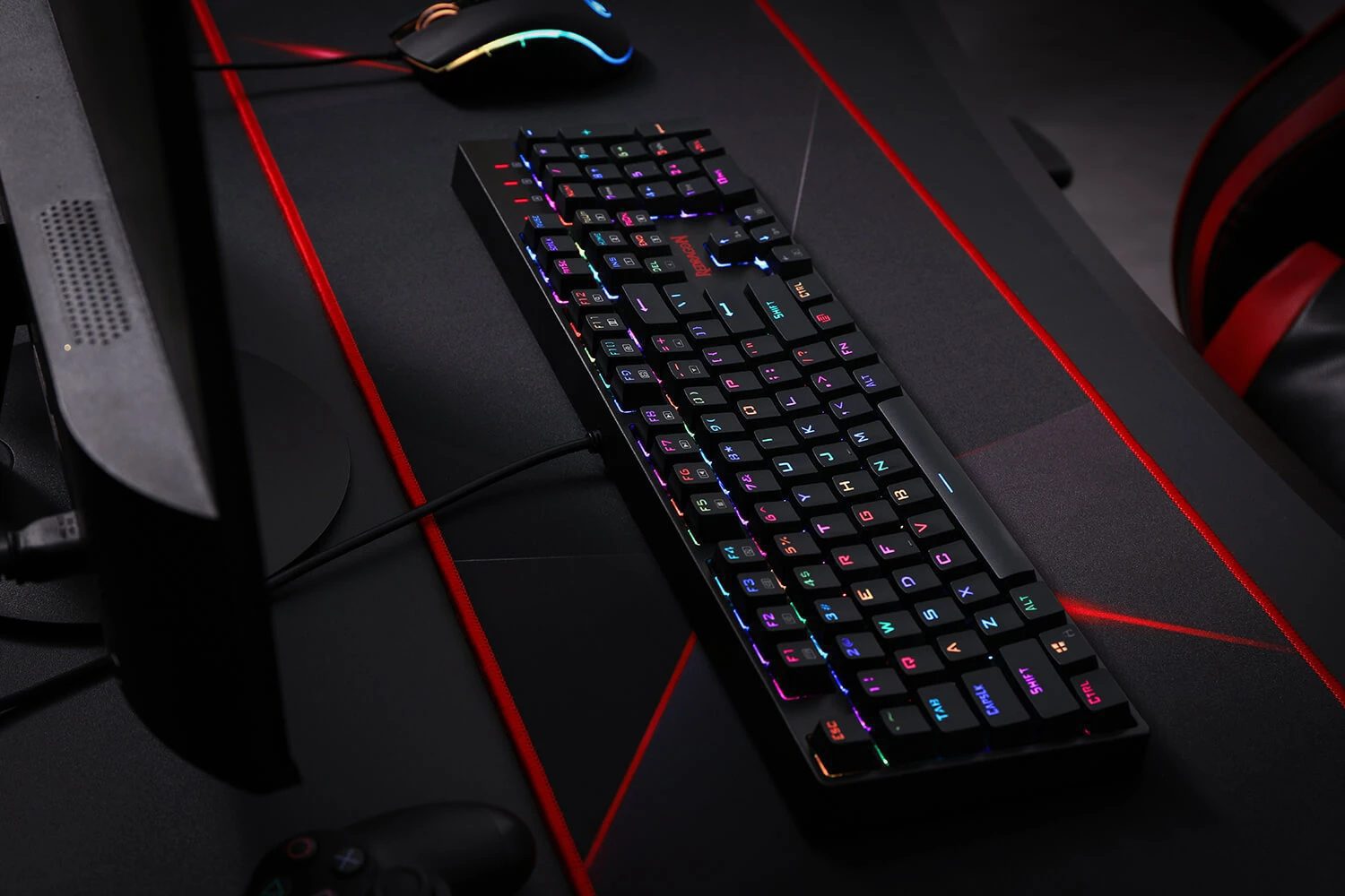 Redragon K582 RGB LED Backlit Mechanical Gaming Keyboard with 104 Keys-Linear and Quiet Red Switches For Game Laptop PC Redragon K582 RGB LED Backlit Mechanical Gaming Keyboard with 104 Keys-Linear and Quiet Red Switches For Game Laptop PC